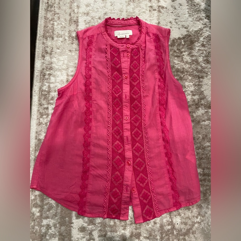 Anthropologie Women's Pink Blouse -Small